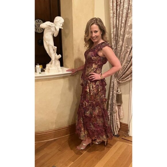 NWT Nicole Miller Pink Asymmetric High Low Silk Gown $660 - Picture 1 of 13